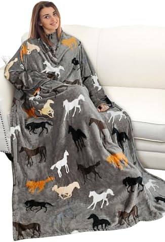 Catalonia Wearable Blanket with Sleeves for Women & Men, Fleece Wrap Throw by Catalonia