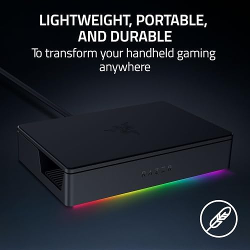 Razer Handheld Dock Chroma: Charging Hub & Expand Connectivity for Mobile Gaming & Tablets - iPhone 16, Steam Deck, ROG Ally, Switch & More - USB C, USB A (3), HDMI, GbE - 100W Power (Renewed) - Image 4