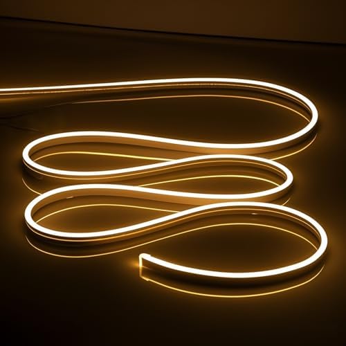 Warm White LED Neon Rope Light 16.4FT Flexible 12V LED Strip Lights by OWOFYDRForprofessional