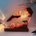 Epoxy 3D Lion Resin Lamp, Handmade The King of The Forest Figurine Lamp by MASDEC