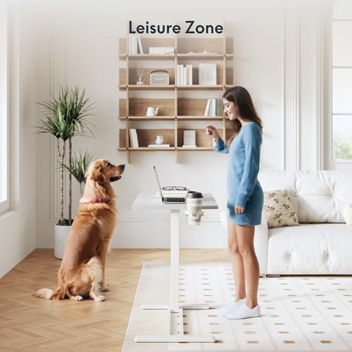 FLEXISPOT 32''Adjustable C Table Gas Spring Mobile Side End Table - Image 2