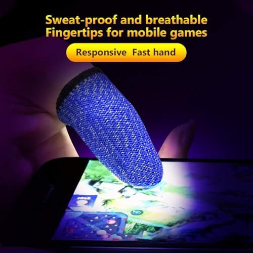 10Pcs Black Mobile Game Finger Sleeves, Sleeves for Gaming, Antisweat Thumb for Mobile Gaming, Breathable Pro Gaming Gloves, Weightless Magnetic Touch Screen Finger - Image 2