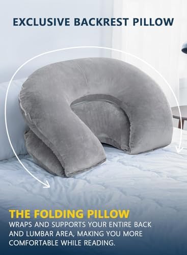 INSEN Reading Pillow, Back Pillow for Sitting in Bed and Couch, Gaming Pillow for Adults, Sit Up Support for Bed - Image 6