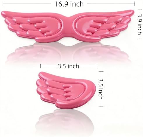 Angel Wing Wrist Rest Ergonomic Memory Foam Wrist Rest for Computer Keyboard Mouse Set with Cup Mat, Cute Gaming Keyboard Cushion Hand Support PU Leather Surface Anti-Slip Waterproof (Rose Red) - Image 5