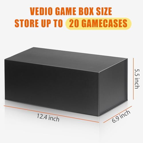 Video Game Storage Boxes, Blu-Ray Storage Boxes, Magnetic Video Game Box Protector Case, Store Up to 20 Cases – 1 Pack - Image 2