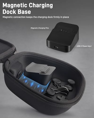 Complete Component Pack for Xbox Elite Controller Series 2 - Accessories Includes 1 Carrying Case, 1 Charging Dock, 1 Charger Cable, 4 Thumbsticks, 4 Paddles and 1 Adjustment Tool(BLACK) - Image 6