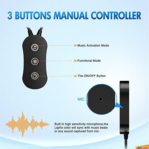 Nilight RGB LED Car Interior Stripe Light with APP Control Multicolor Music Sync Mode Waterproof Car Under-Glow Lighting Lamp Kits Universal Cars Truck ATV UTV - Image 4