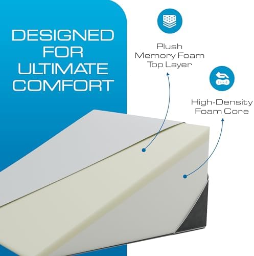 Kolbs Bed Wedge Pillow for Sleep Apnea, FSA Eligible Acid Reflux, and Back Pain Relief, with Chic Jacquard Cover - Headboard Wedges for Sleeping (Standard Width 7.5" Height) - Image 3