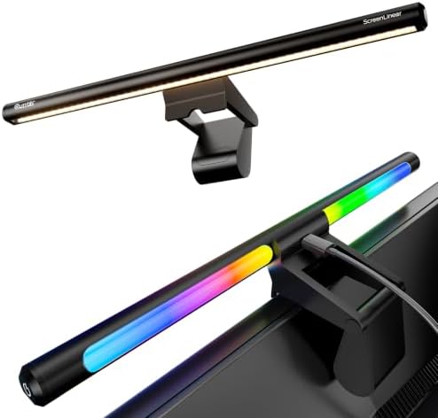 Quntis Monitor Light Bar 15.7 Inch, Eye Care Dual Light with 24 RGB Modes by Quntis