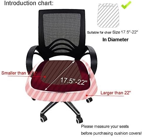 Smiry Office Computer Chair Seat Covers for Desk, Anti-dust Protector | Stretch Jacquard Removable Washable Desk Chair Seat Cushion Protectors, Khaki - Image 6
