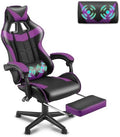 Soontrans Purple Gaming Chair with Footrest, Ergonomic Gamer Chair, Video Game Chairs with Adjustable Headrest, Removable Lumbar Support Office Chair, Game Chairs for Adults Teens(Purple) by SOONTRANSCHAIR