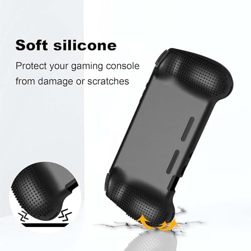 Silicone Protective Case for RG556, Only Compatible with Anbernic RG 556 Handheld Game Console Anti-Scratch Washable Soft Skin Case (Black) - Image 5