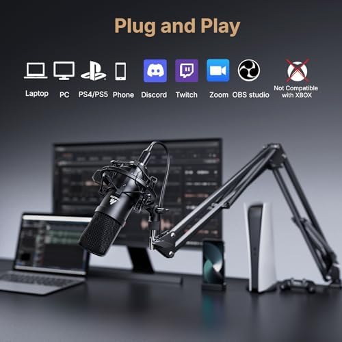 MAONO A04 USB Microphone, 192kHz/24Bit Condenser Mic Kit for PC Podcast - Image 5