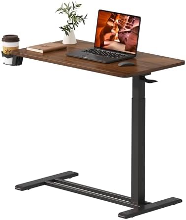 32''Large Medical Overbed Bedside Table with Wheels,Rolling Table by FitStand