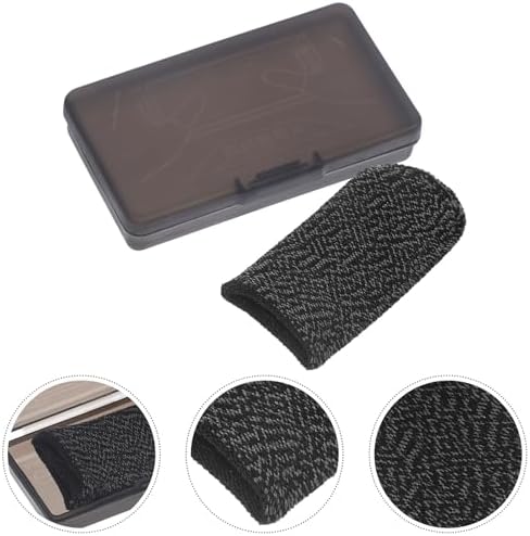 PRETYZOOM Gaming Finger Sleeves 20pcs (10 Pairs) with Sweat-Resistant Breathable Fabric, Professional 38-Needle Stitch Thumb and Finger Covers for Mobile Phone Gaming, Includes Storage Box - Image 6