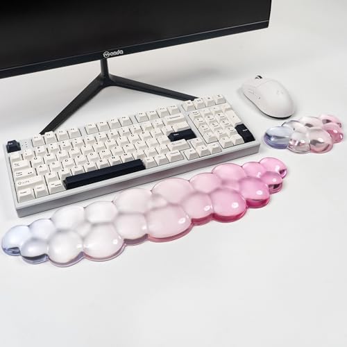 Gel Keyboard and Mouse Wrist Rest, Cloud Wrist Pad for Computer Keyboard | Wrist support for Keyboard 60%/68%/75%,Cloud Wrist Rest,Keyboard Cushion, Comfort & Support for Typing and Gaming by Sumgsn