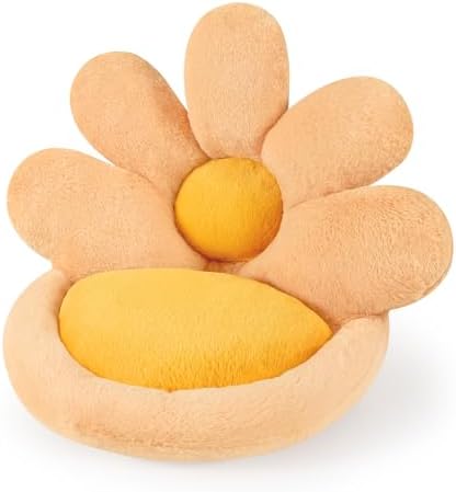 Ditucu Flower Shape Chair Pillow Cute Seat Cushion 19 inch Comfy Lazy Sofa Floor Pillows Dorm Seating for Bedroom Decor Orange by DITUCU