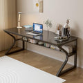 OSCHF 63-Inch Extra Long Desk with Storage Shelf, Black by OSCHF