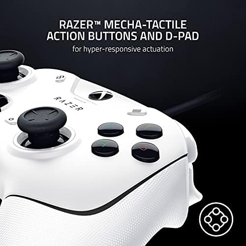 Razer Wolverine V2 Wired Gaming Controller for Xbox Series X|S, Xbox One, PC: Remappable Front-Facing Buttons - Mecha-Tactile Action Buttons and D-Pad - Trigger Stop-Switches - White - Image 4