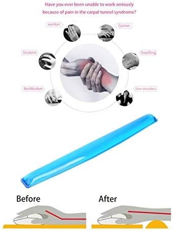 Gel Keyboard Wrist Rest Pad - Gel Keyboard Wrist Rest Pad | Wrist Rest Support for Office Gaming Computer Laptop Ergonomic Comfortable Pain Relief- Blue - Image 4