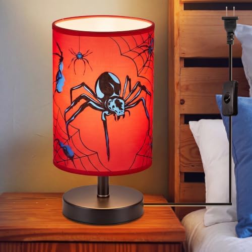 Glooglitter Spider Table Lamps Gifts 3 Colors Dimmable Lights 11.02 x 5.12 Inch Themed Decorative Nightlight Fashion Bedroom Bedside Lamps for Room Bedroom Desk Home Decor Birthday Gifts by Glooglitter