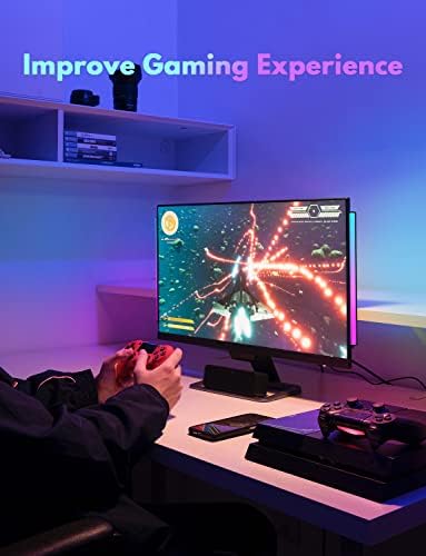 JUSJUBR 2PC RGB Under Monitor Light, Gaming Light with 353 Color Modes, LED Desk Light with Remote Control for Room/Monitor/PC Gaming Setup - Image 2