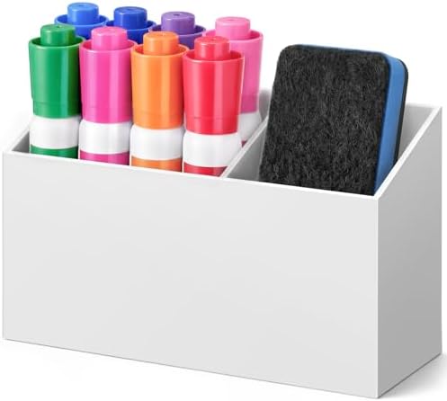 MR.MATE Magnetic Pen Holder,White Magnetic Marker Cup for Fridge Whiteboard by Unknown