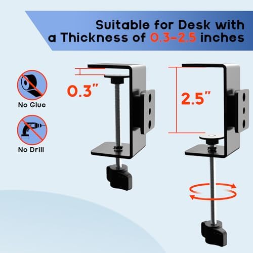Metal Clamp Desk Cup Holder with ABS Organizer & Phone Stand Charging Port - Image 6