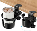 Upgraded Deeper Desk Cup Holder with 360° Rotation, Clamp Mount Design, Metal Office & PC Gaming Desk Accessories,Hidden Adjustable Drink Holder for Arm Chair,Coffee Cup by Unknown