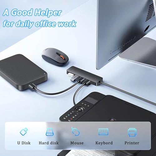 USB 3.0 Hub, VIENON USB Hub with 4 USB 3.0 Female Ports, USB Splitter USB Extender for PC, Laptop, Flash Drive, HDD, Console, Printer, Camera,Keyborad, Mouse-2ft - Image 5