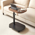 Adjustable Height TV Tray Table for Snack, Eating, Dinner or Laptop, 360°Rolling C Shaped End Table for Couch, Sofa, Chair, Bed, Perfect for Small Places, Livingroom, Bedroom by Eansstofars
