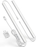 Plug-in Under Cabinet Lighting, Dimmable Counter Lights for Kitchen, 2pcs 12 Inch, Cold White 6000K Linkable USB Led Closet Light, Wired Indoor Night Lights Bar for Desk, Sink,Workbench by Vovamo