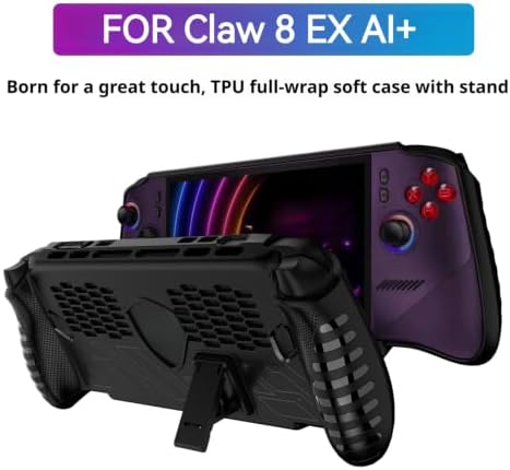 TEHAOUU TPU Protective Case, Compatible with MSI Claw 8 EX AI+ Handheld Game Console, Built-In Kickstand Cover, Game Console Shell for Desktop & Portable Gaming - Image 2