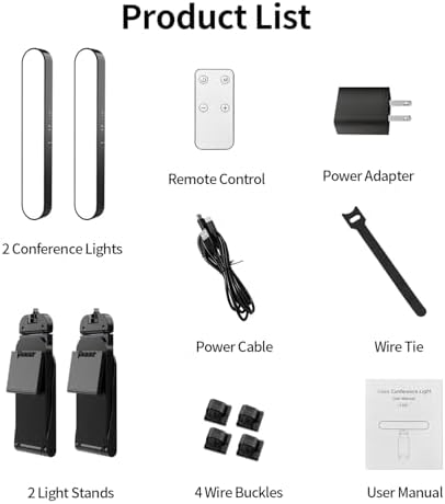 yAyusi Dual-lamp Video Conference Lighting, LED Streaming Light with Remote and Touch Control, Zoom Lighting for Computer,Webcam Laptop Monitor Ring Light for Video Calls/Zoom Meetings/Video Recording - Image 6