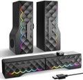 PC Speakers - 2 in 1 Detachable Computer Speakers with LED for Dynamic and Cool Gaming - Gaming Speakers with USB Cable for Desktop PC, Monitor, Laptop, Gaming Equipment by Unknown