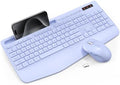 Wireless Keyboard and Mouse Combo - Full-Sized Ergonomic Keyboard with Wrist Rest, Phone Holder, Sleep Mode, Silent 2.4GHz Cordless Keyboard Mouse Combo for Laptop, Computer, PC, Mac, Windows -Trueque by Trueque