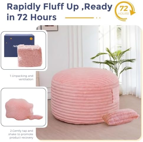 MAXYOYO Bean Bag Chair, Giant Bean Bag Chair for Adults with Pillow - Image 6