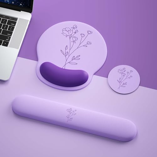 Mouse Pad with Keyboard Wrist Rest,Ergonomic Mousepad Support Set - Image 2