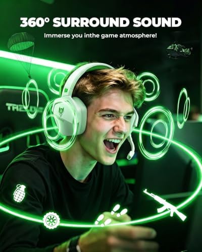 NUBWO Wireless Gaming Headset for Xbox Series X/S & Xbox One, 100Hr Battery Life, 3-in-1 Ultra-Low Latency 2.4GHz Dongle/Bluetooth 5.3/3.5mm Wired Gaming Headphones for PS5, PC - Image 4