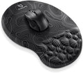 Gimars Upgrade Ergonomic Mouse Pad Wrist Rest with Memory Foam Massage Bump, Enlarge [ 30% Larger Moving Space] Mouse Pad Wrist Support with Nonslip PU Base for Laptop, Computer, Gaming & Office by Gimars