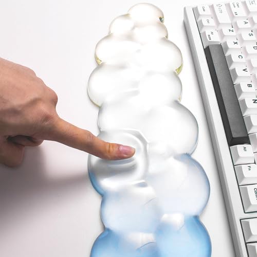Gel Keyboard and Mouse Wrist Rest, Cloud Wrist Pad for Computer Keyboard | Blue Wrist support for Keyboard 60%/68%/75%,Cloud Wrist Rest,Keyboard Cushion, Comfort & Support for Typing and Gaming - Image 6