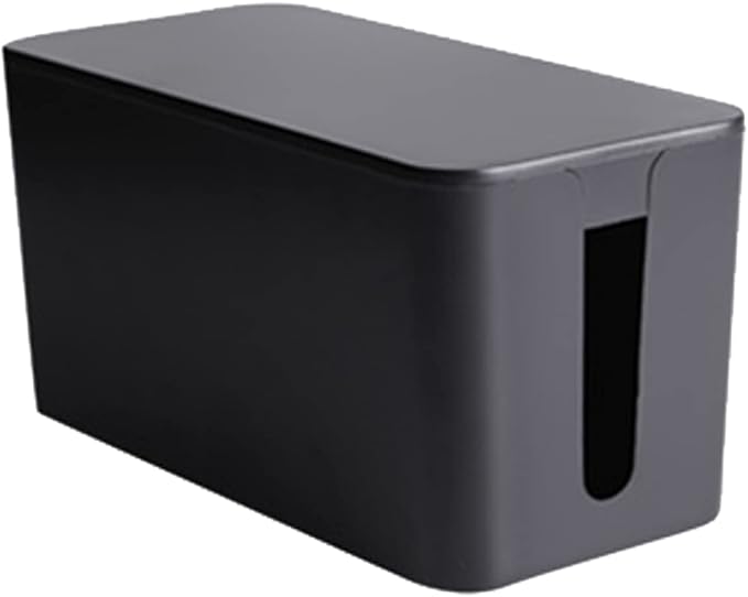Cable Management Box,Power Cover Surge Protector for Desk Small Black by SunnyZoo