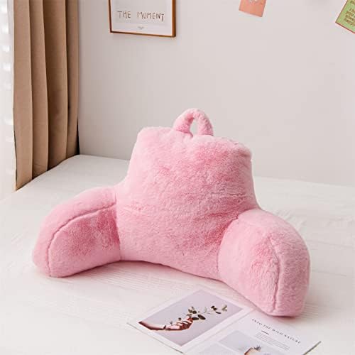 A Nice Night BabyPink Reading Pillow, 18.5" Bed Wedge Pillows with Arms by ANICENIGHT
