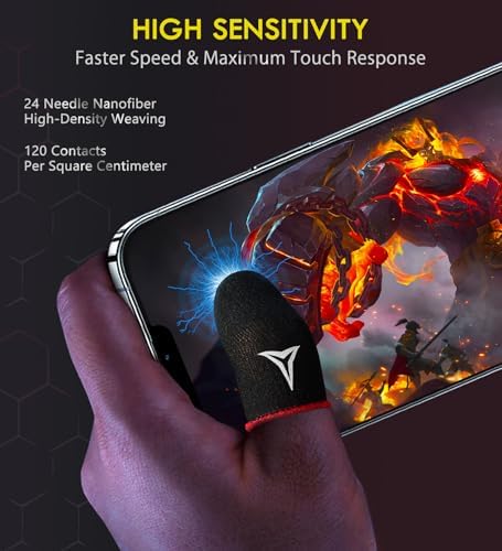 Professional Mobile Gaming Finger Sleeves with a Slide Box,6 Pack - Image 3