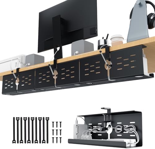 KEEGH 16 in Under Desk Cable Management Tray, Capacity Cable Tary, 3 Pack by KEEGH