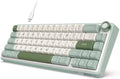 RK ROYAL KLUDGE R65 Wired Mechanical Keyboard, 60% Percent Creamy Gaming Keyboard Gasket Mount RGB Backlit with Programmable Knob, MDA Profile PBT Keycaps, QMK/VIA, Hot Swappable Linear Switch, Cyan by RKROYALKLUDGE