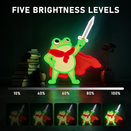 Frog Neon Sign, Frog with Sword LED Neon Lights Signs for Game Room Decor - Image 5