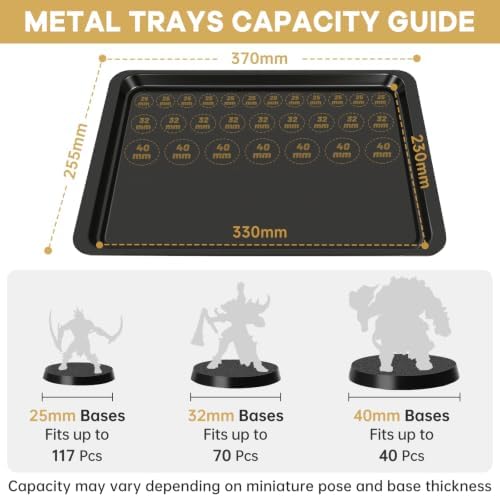 WELIDAY Miniatures Storage Case Miniatures Transport Case Aluminum Alloy Frame with Lock (X-Large Size) - Image 6