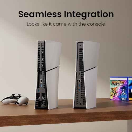 KIWIHOME Cooling Fan for PS5 Slim, 4-Fan Cooler with Auto Speed USB3.0 - Image 3
