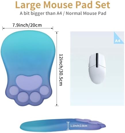L-SPOUTTO Ergonomic Mouse Pad with Wrist Rest,Cute Mouse Pad Wrist Support - Image 4
